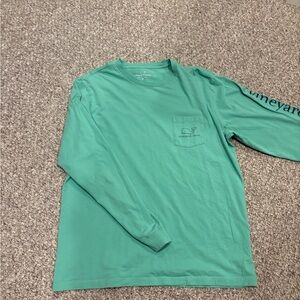 Vineyard Vines Women's Green Long Sleeve Tee